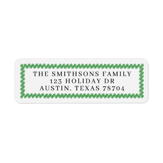 Christmas Wreath Mailing Labels (Vorne)