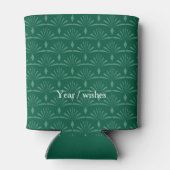 Christmas Wreath Monogram Hunter Green Dosenkühler (Rückseite)
