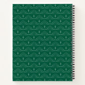 Christmas Wreath Monogram Hunter Green Notizblock (Rückseite)