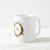 Christmas Wreath Monogram Kaffeetasse (VorderseiteRechts)