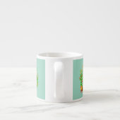 Christmas Wreath Monogram Light Aquamarin Espressotasse (Rückseite)