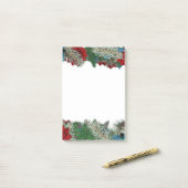 Christmas Wreath Poinsettias Garland Post-It Notes Post-it Klebezettel (Auf Schreibtisch)