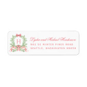 Christmas Wreath Red Script Return Address (Vorne)