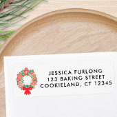 Christmas Wreath Return Address