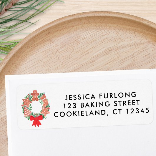 Christmas Wreath Return Address 