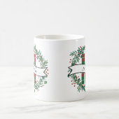 Christmas Wreath with Lights – Personalized Name D Kaffeetasse (Mittel)