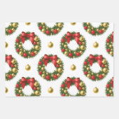 Christmas Wreaths Geschenkpapier Set (Vorderseite 2)