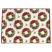 Christmas Wreaths Große Geschenktüte (Vorderseite)