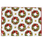 Christmas Wreaths Große Geschenktüte (Rückseite)