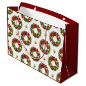 Christmas Wreaths Große Geschenktüte (Rückseite Schrägansicht)