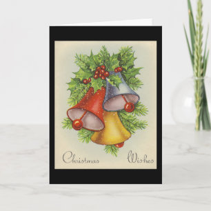 Christmas wünscht Jingle Bells Vintag Feiertagskarte