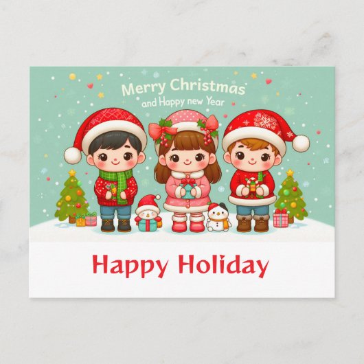 CHRISTMAS wünscht Postkarten (Vorderseite)