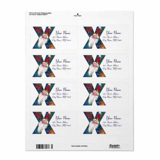 CHRISTMAS X SCHREIBEN / SANTA CLAUS MIT ROtem RIBB (Vorne)