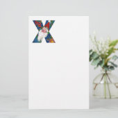 CHRISTMAS X SCHREIBEN / SANTA CLAUS MIT ROtem RIBB Briefpapier (Stehend Vorderseite)