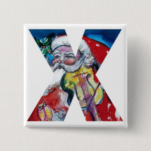 CHRISTMAS X SCHREIBEN / SANTA MIT VIOLIN MONOGRAM BUTTON