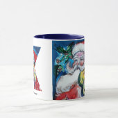 CHRISTMAS X SCHREIBEN / SANTA MIT VIOLIN MONOGRAM TASSE (Zentrum)