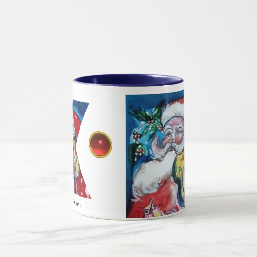 CHRISTMAS X SCHREIBEN / SANTA MIT VIOLIN MONOGRAM TASSE (Zentrum)