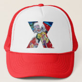 CHRISTMAS X SCHREIBEN / SANTA MIT VIOLIN MONOGRAM TRUCKERKAPPE (Vorderseite)