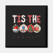 Christmas Xmas Vibes Hockey Lover Hockey Player Wi Magnet (Vorne)