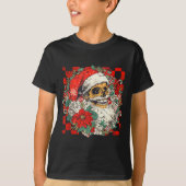 Christmas Xmas Vibes Skull Santa Lover Mistletoe H T-Shirt (Vorderseite)