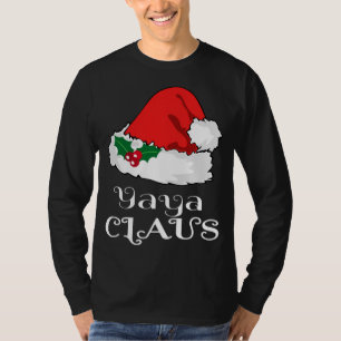 Christmas Yaya Claus Matching Pajama Weihnachtsman T-Shirt