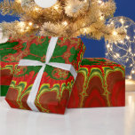 CHRISTMAS ~ Yellow Fraktal Pattern Green ~ Geschenkpapier<br><div class="desc">Dieses originelle grüne,  rote und gelbe Fraktal Design ist die perfekte Verpackung für einen besonderen Geburtstag oder eine andere wichtige Veranstaltung wie Weihnachten.</div>