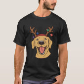 Christmas Yellow Lab Tri-blend T-Shirt (Vorderseite)