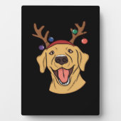 Christmas Yellow Lab Tri-blend T-Shirt Fotoplatte (Vorderseite)
