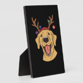 Christmas Yellow Lab Tri-blend T-Shirt Fotoplatte (Seite)