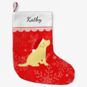 Christmas Yellow Labrador Puppy Strumpf Kleiner Weihnachtsstrumpf (Vorderseite)