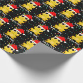 Christmas Yellow SANTA FROG Geschenkpapier (Ecke)