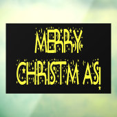 Christmas Yellow Stars Night BLK Zuhause Store Vin Fensteraufkleber (Blatt 3)