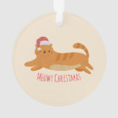Christmas Yellow Tabby Cat Ornament (Rückseite)