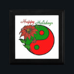 Christmas Yin Yang Poinsettia Erinnerungskiste<br><div class="desc">Sie sehen die Lee Hiller Design Collection. Bekleidung,  Geschenke & Sammlerstücke Lee Hiller Fotografie oder Digital Art Collection. Sie können ihre Naturfotografie unter http://HikeOurPlanet.com/ ansehen und ihrem Wanderblog im Hot Springs Nationalpark folgen.</div>