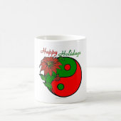 Christmas Yin Yang Poinsettia Kaffeetasse (Mittel)