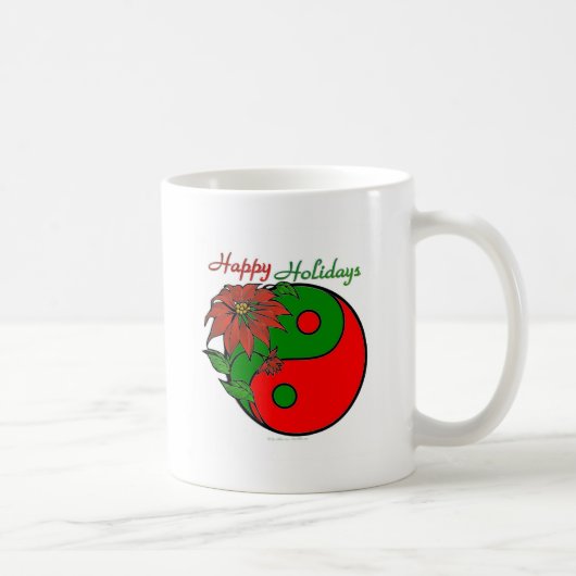 Christmas Yin Yang Poinsettia Kaffeetasse (Rechts)