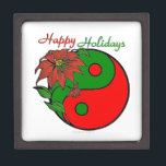 Christmas Yin Yang Poinsettia Schachtel<br><div class="desc">Sie sehen die Lee Hiller Design Collection. Bekleidung,  Geschenke & Sammlerstücke Lee Hiller Fotografie oder Digital Art Collection. Sie können ihre Naturfotografie unter http://HikeOurPlanet.com/ ansehen und ihrem Wanderblog im Hot Springs Nationalpark folgen.</div>