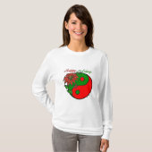 Christmas Yin Yang Poinsettia T-Shirt (Vorne ganz)