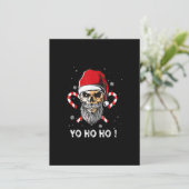 Christmas Yo ho ho Pirate Santa Funny Pajamas Fami Einladung (Stehend Vorderseite)
