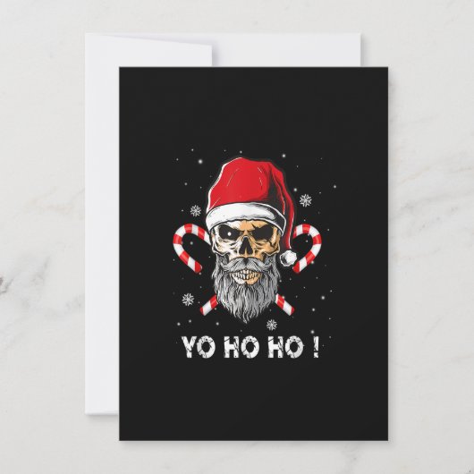 Christmas Yo ho ho Pirate Santa Funny Pajamas Fami Einladung (Vorderseite)