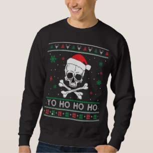 Christmas Yo ho ho UGLY Pirate Funny Pajamas Famil Sweatshirt