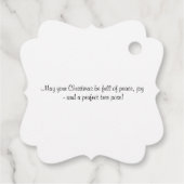 Christmas yoga cat your text geschenkanhänger (Rückseite)