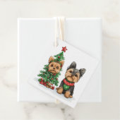 Christmas Yorkie Dogs Geschenkanhänger (Beispiel)