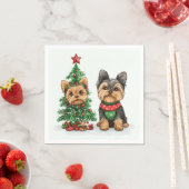 Christmas Yorkie Dogs Serviette (Beispiel)