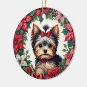 Christmas Yorkie Keramik Ornament (Links)