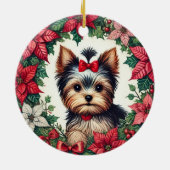 Christmas Yorkie Keramik Ornament (Hinten)