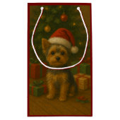 Christmas Yorkie Kleine Geschenktüte (Rückseite)