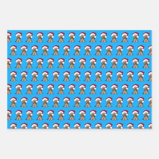 Christmas Yorkie Wrapping Paper Set 3 Blätter (Vorderseite)