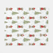 Christmas Yorkies Dog Fleecedecke (Vorderseite (Horizontal))