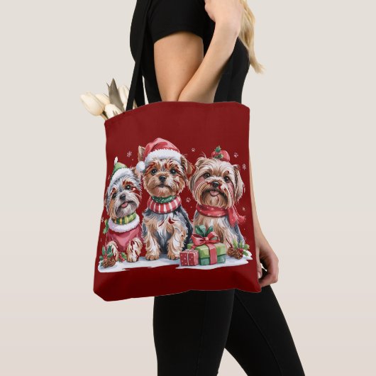 Christmas Yorkshire Terrier Dog Lovers Tasche (Von Nahem)